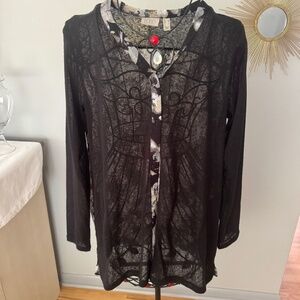 Logo layers button down sweater